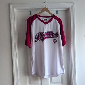 Majestic Phillies White and Red Baseball Jersey